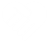 heart hands icon - white