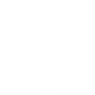 light bulb icon - white