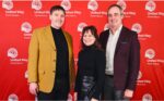 New campaign co-chairs Kristin Sainsbury and John Wolfe with United Way Executive Director Ryan Erb