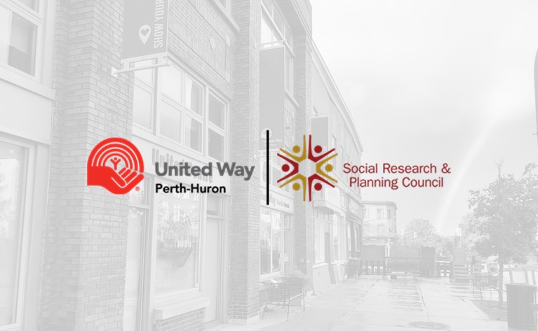 United Way Perth-Huron and Social Research & Planning Council logos with United Way offices in background