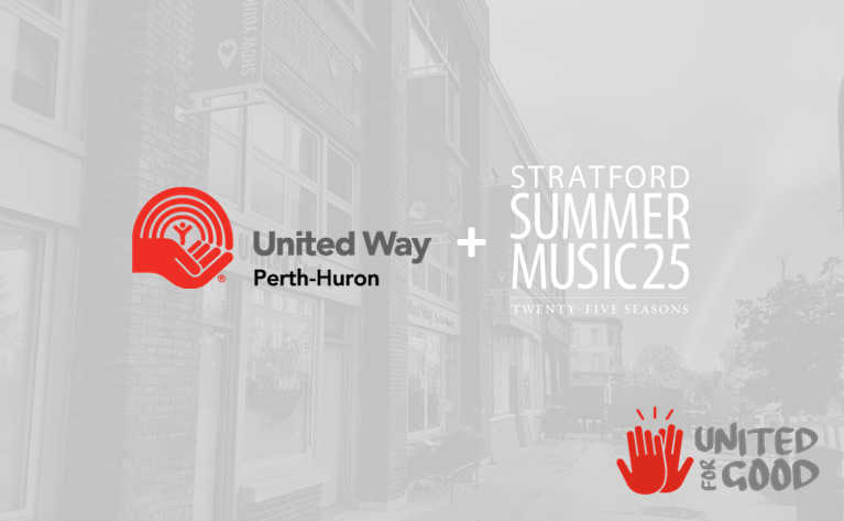 United Way Perth-Huron and Stratford Summer Music logos