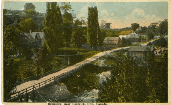 Vintage postcard showing Benmiller, a community in Ashfield-Colborne-Wawanosh.